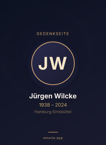 Gedenkportrait von Jürgen Wilcke