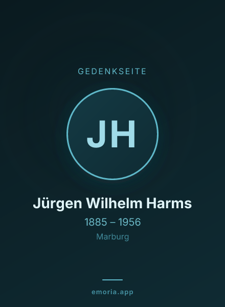 Gedenkportrait von Jürgen Wilhelm Harms