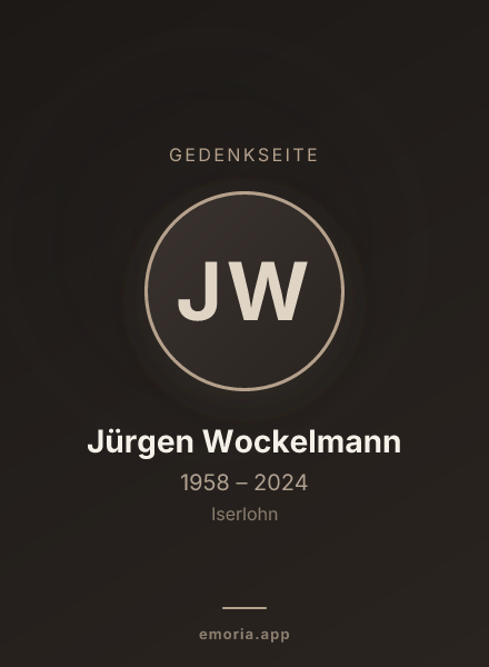 Gedenkportrait von Jürgen Wockelmann