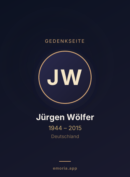 Gedenkportrait von Jürgen Wölfer