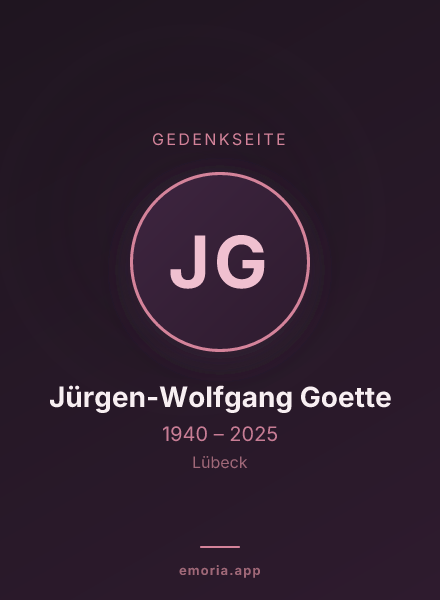 Gedenkportrait von Jürgen-Wolfgang Goette