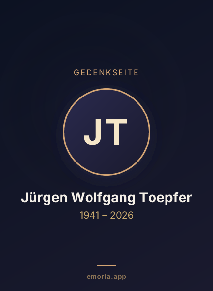 Gedenkportrait von Jürgen Wolfgang Toepfer