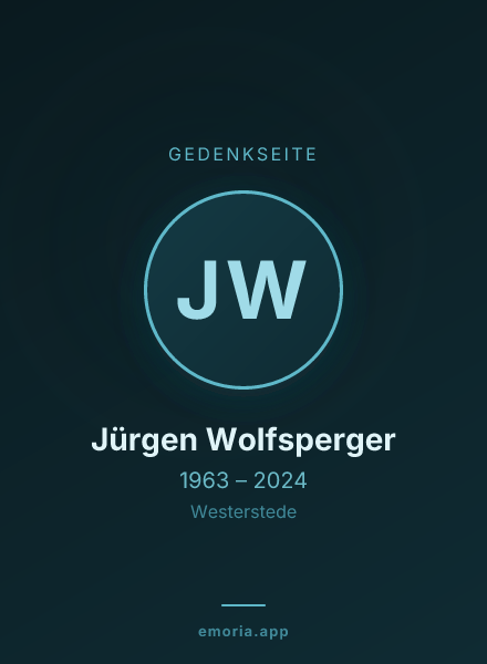 Gedenkportrait von Jürgen Wolfsperger