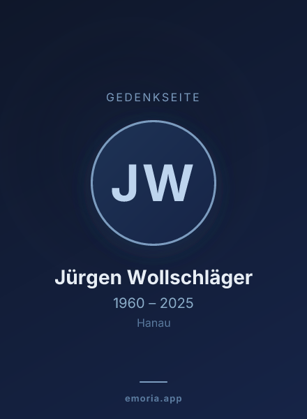 Gedenkportrait von Jürgen Wollschläger