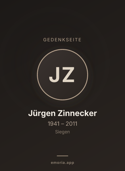 Gedenkportrait von Jürgen Zinnecker