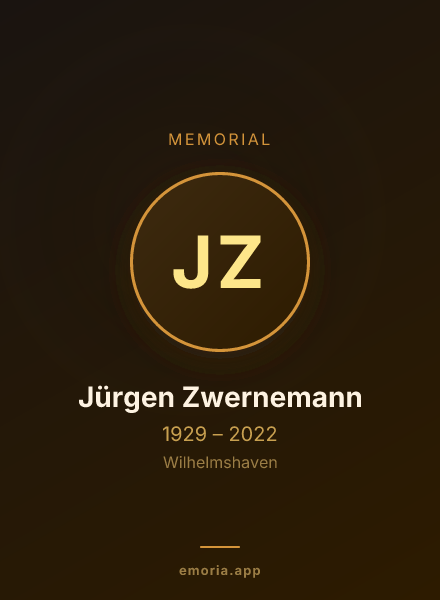 Memorial portrait of Jürgen Zwernemann