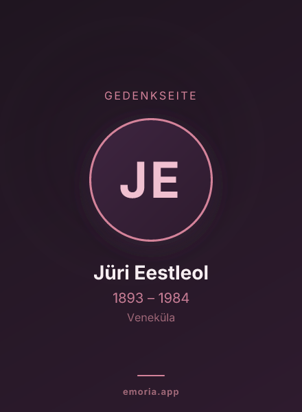 Gedenkportrait von Jüri Eestleol