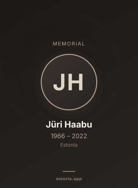 Memorial portrait of Jüri Haabu
