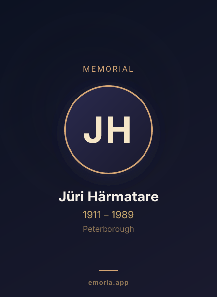 Memorial portrait of Jüri Härmatare