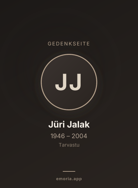 Gedenkportrait von Jüri Jalak