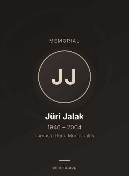 Memorial portrait of Jüri Jalak