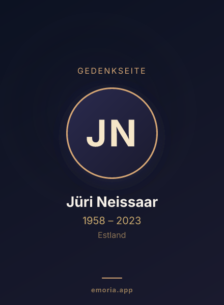 Gedenkportrait von Jüri Neissaar