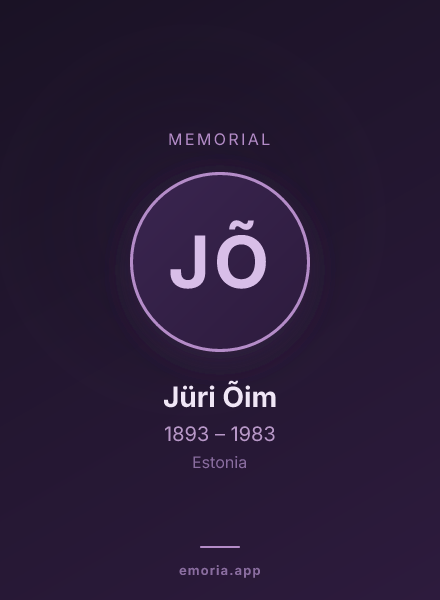 Memorial portrait of Jüri Õim