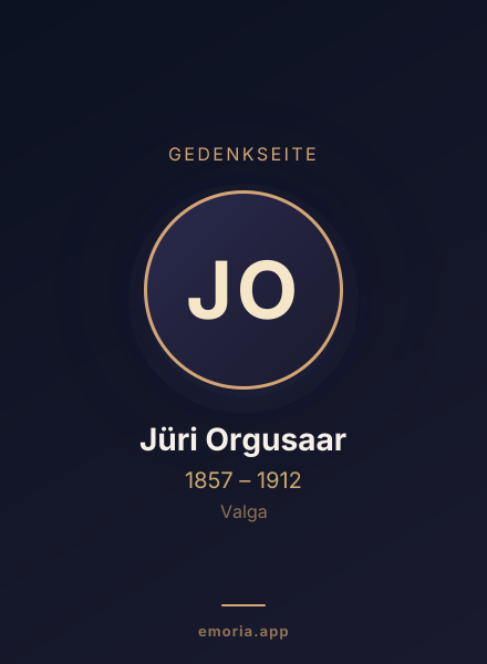 Gedenkportrait von Jüri Orgusaar
