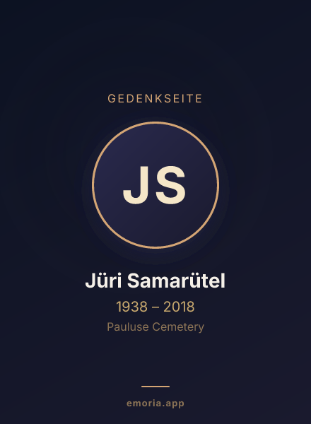 Gedenkportrait von Jüri Samarütel
