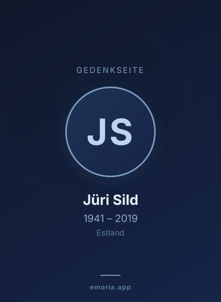 Gedenkportrait von Jüri Sild