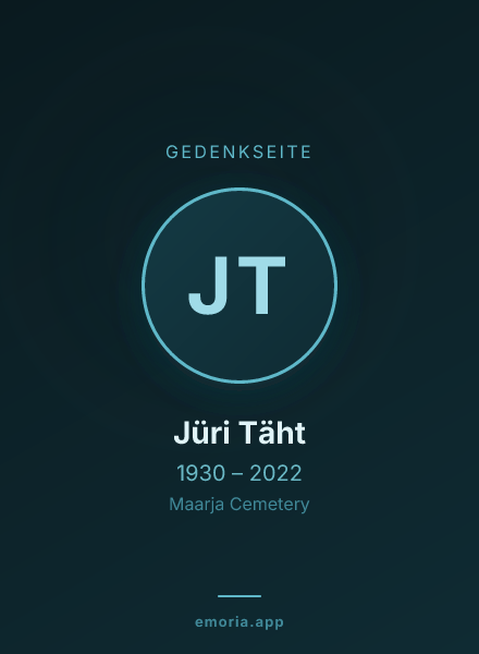 Gedenkportrait von Jüri Täht