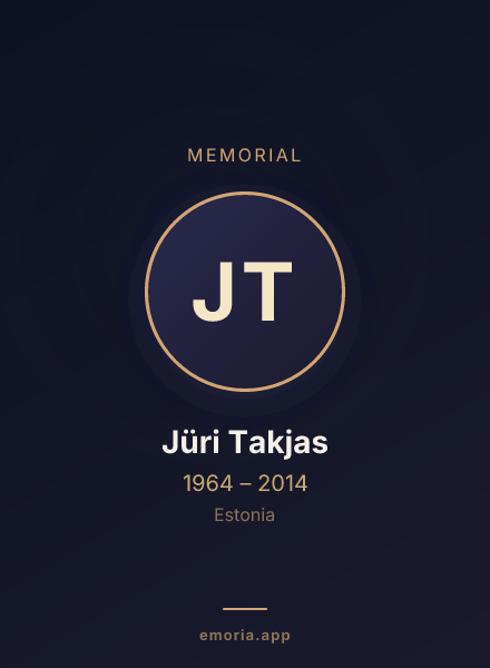 Memorial portrait of Jüri Takjas