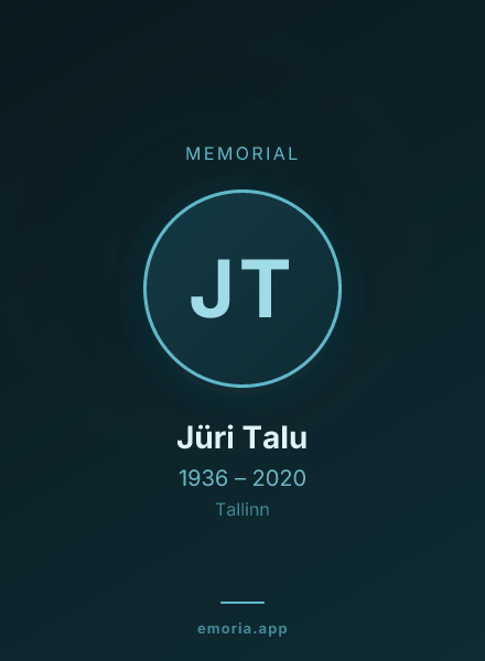 Memorial portrait of Jüri Talu