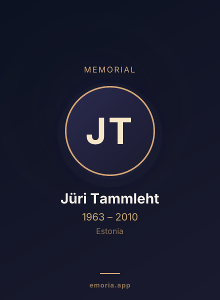 Memorial portrait of Jüri Tammleht