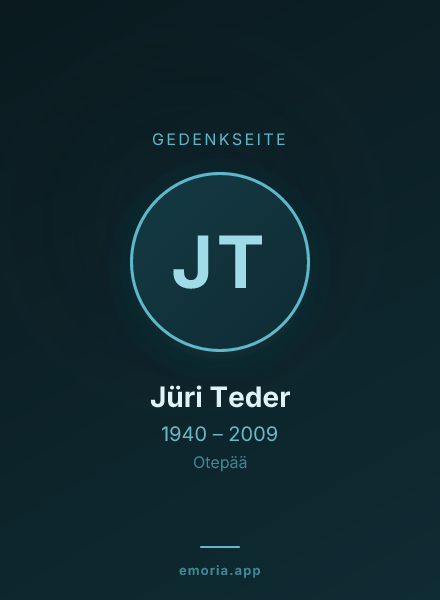 Gedenkportrait von Jüri Teder