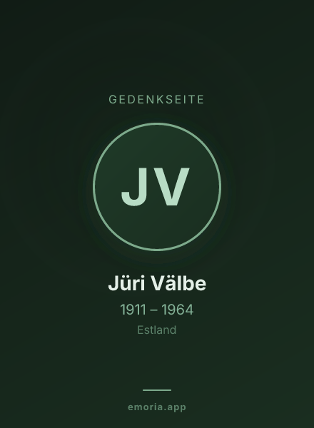 Gedenkportrait von Jüri Välbe