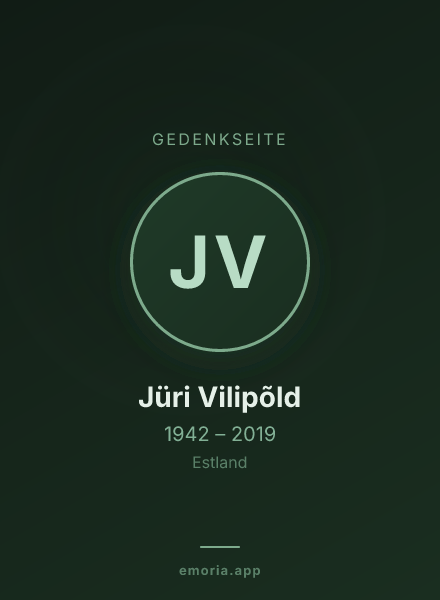 Gedenkportrait von Jüri Vilipõld