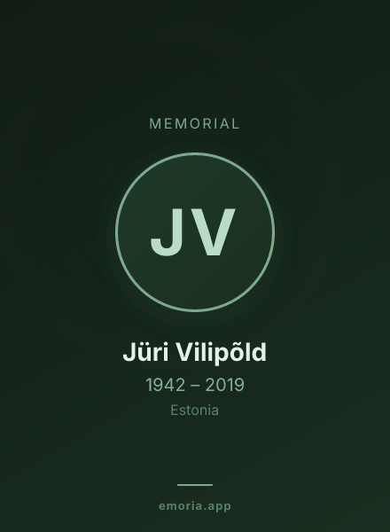 Memorial portrait of Jüri Vilipõld