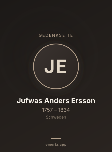 Gedenkportrait von Jufwas Anders Ersson