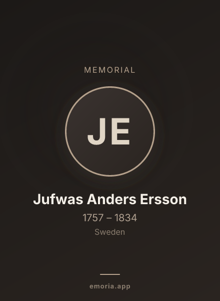 Memorial portrait of Jufwas Anders Ersson