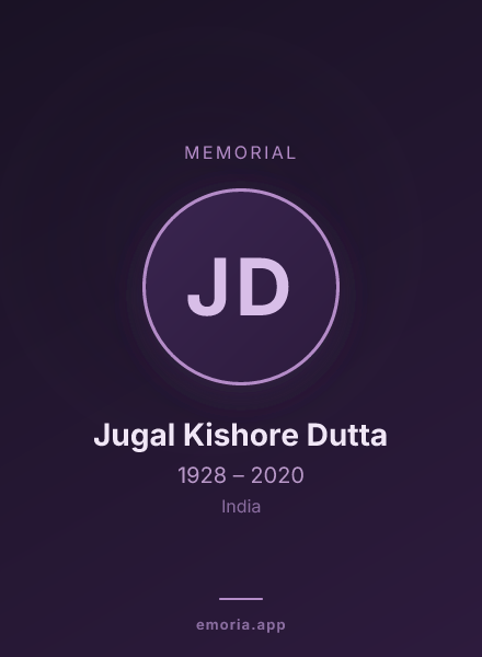Memorial portrait of Jugal Kishore Dutta