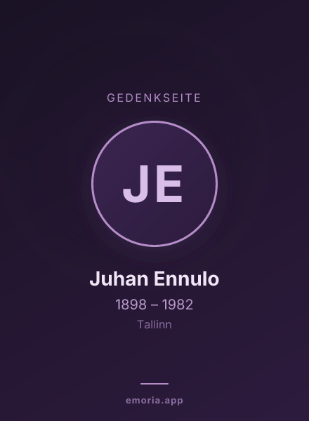 Gedenkportrait von Juhan Ennulo