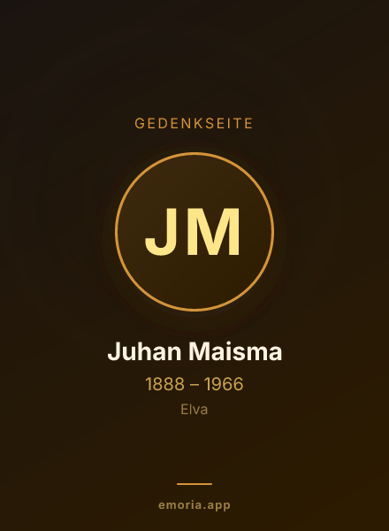 Gedenkportrait von Juhan Maisma