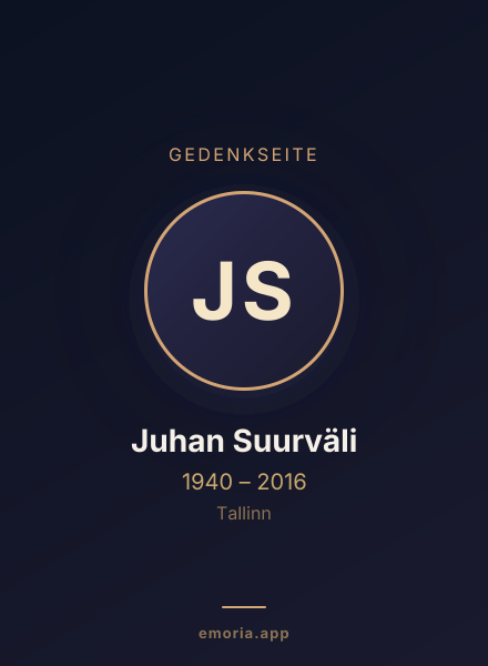 Gedenkportrait von Juhan Suurväli