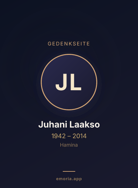 Gedenkportrait von Juhani Laakso