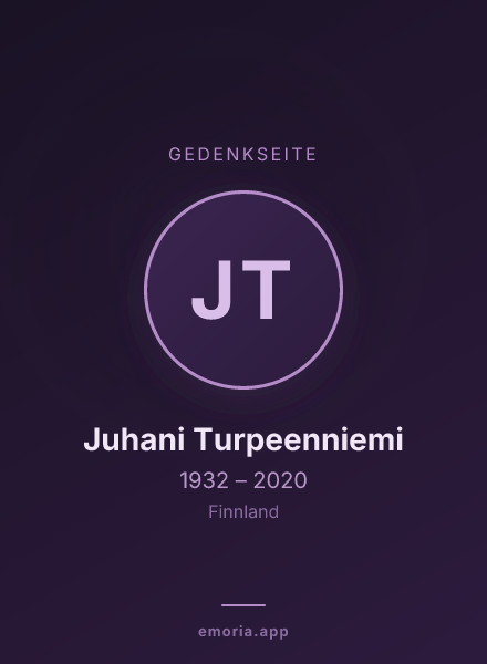 Gedenkportrait von Juhani Turpeenniemi