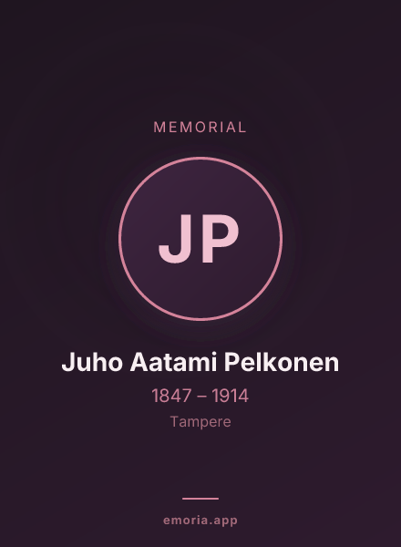 Memorial portrait of Juho Aatami Pelkonen
