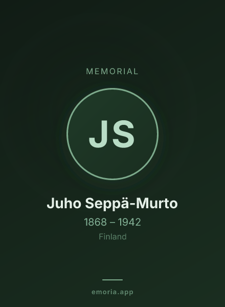 Memorial portrait of Juho Seppä-Murto