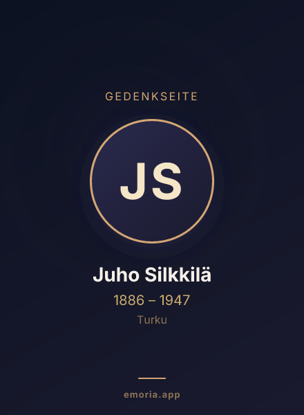 Gedenkportrait von Juho Silkkilä