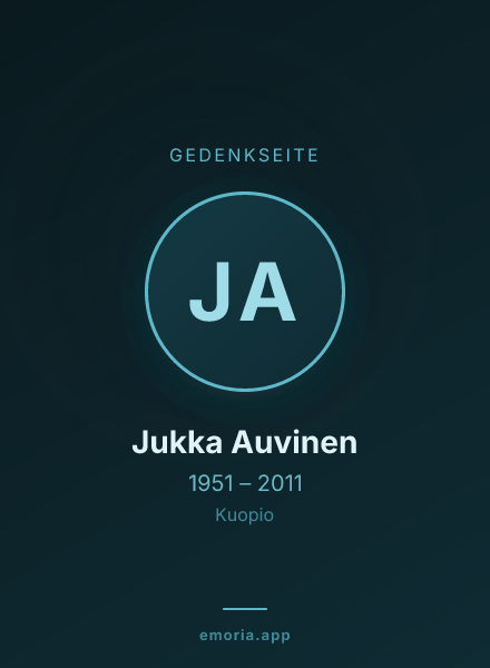 Gedenkportrait von Jukka Auvinen