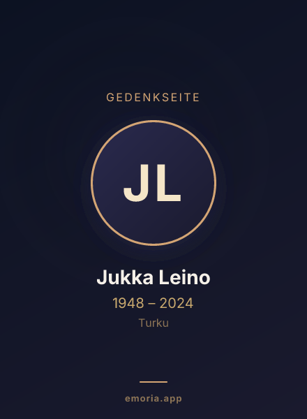 Gedenkportrait von Jukka Leino