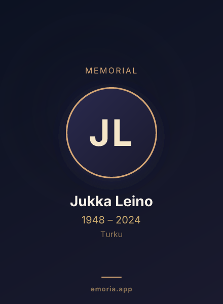 Memorial portrait of Jukka Leino