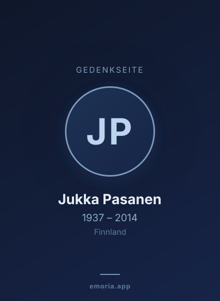 Gedenkportrait von Jukka Pasanen