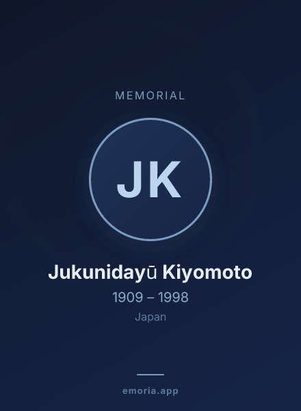 Memorial portrait of Jukunidayū Kiyomoto