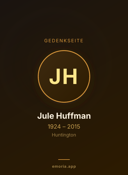 Gedenkportrait von Jule Huffman