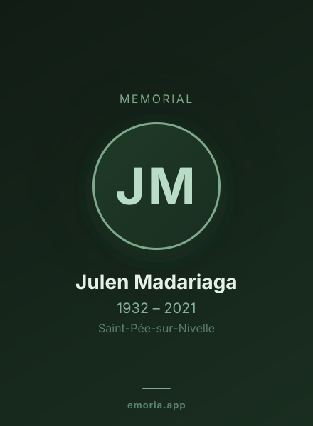 Memorial portrait of Julen Madariaga