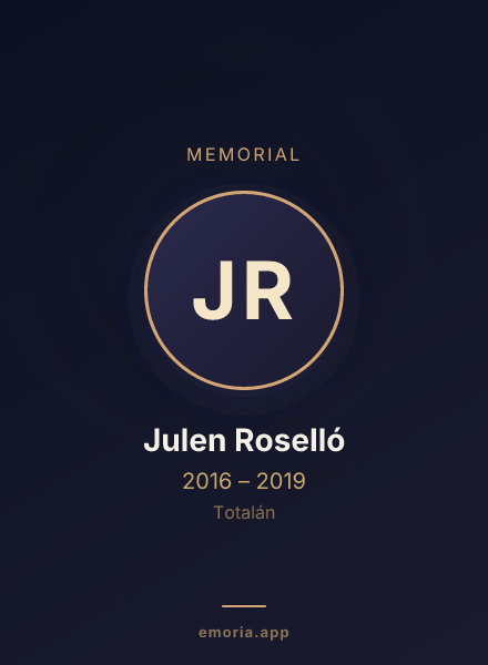 Memorial portrait of Julen Roselló
