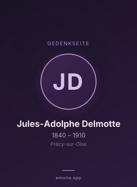 Gedenkportrait von Jules-Adolphe Delmotte
