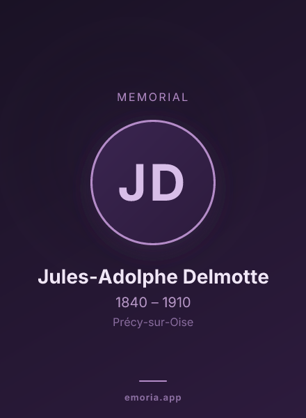 Memorial portrait of Jules-Adolphe Delmotte
