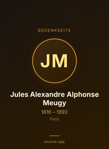 Gedenkportrait von Jules Alexandre Alphonse Meugy